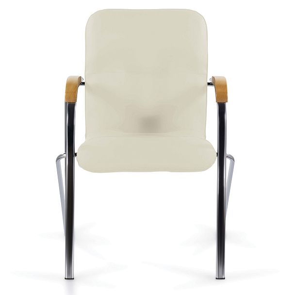 Кресло BRABIX "Samba CF-105 BOX-2", хром каркас, накладки "бук", кожзам бежевый, разобрано, 532762 - Вид 4