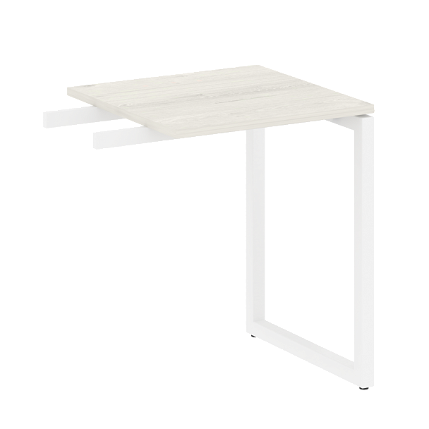 Metal System Quattro Приставной элемент на О-образном м/к 40БО.ПР-1 Дуб наварра/Белый металл 600*600*750 - Вид 1