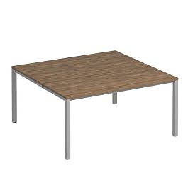 Рабочая станция на металлокаркасе КФ (2х160) Комфорт КФ К.С1 1146 ШТ дуб шамони темный / серый - Фото предпросмотра