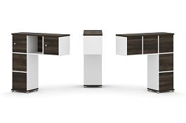 Concept Надставка низкая CN.ONN-004 Дуб Мали/Белый Бриллиант/Металл Белый 1099*365*1130 - Фото предпросмотра