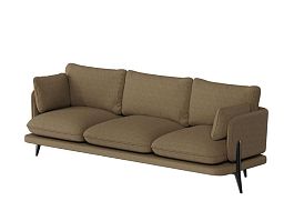 Поско Диван трехместный PSC-03 Merino 003/Металл Черный - Фото предпросмотра