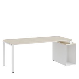 Стол на опорной тумбе Tess 180x80x75 дуб шамони светлый - Фото предпросмотра