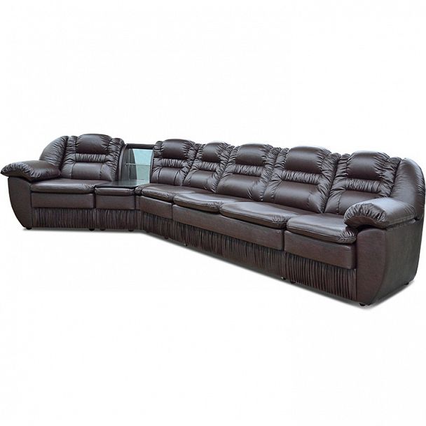 Угловой диван "Честер 2" БЛ-3РУ кожа - Вид 4