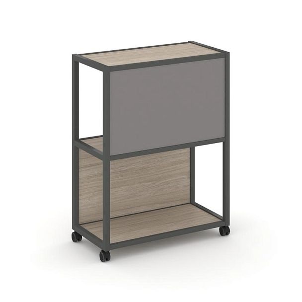 Shelf Mobile Стеллаж 3 уровня 1 секция VR.LT-STK-303.10 Дуб Аттик/Металл Антрацит/W-11 1000*400*1046 - Вид 1