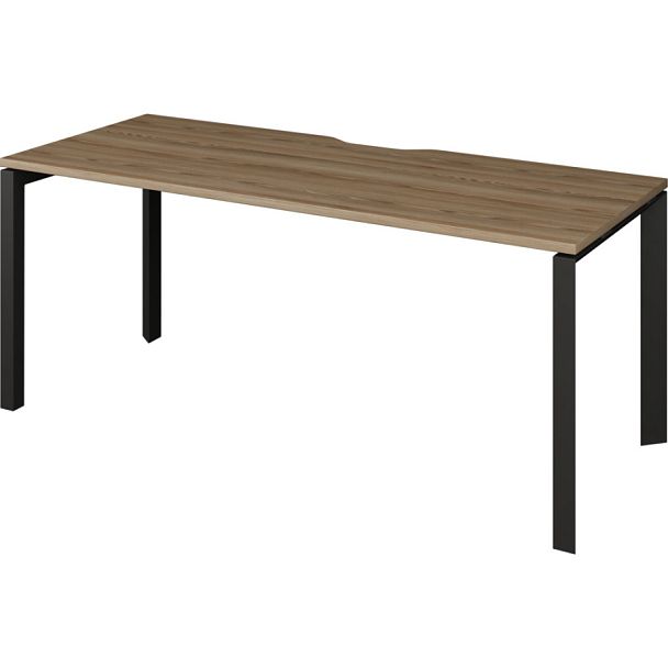 Стол на металлокаркасе НТМП.П-160 Дуб сафари/Антрацит 1600x730x750 Аргентум-МП - Вид 1
