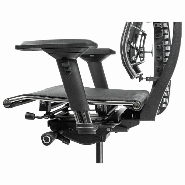 Кресло МЕТТА "YOGA" Y 4DF B2-5D, адаптивная спинка, 3D-подголовник, сверхпрочная сетка, черное - Вид 8