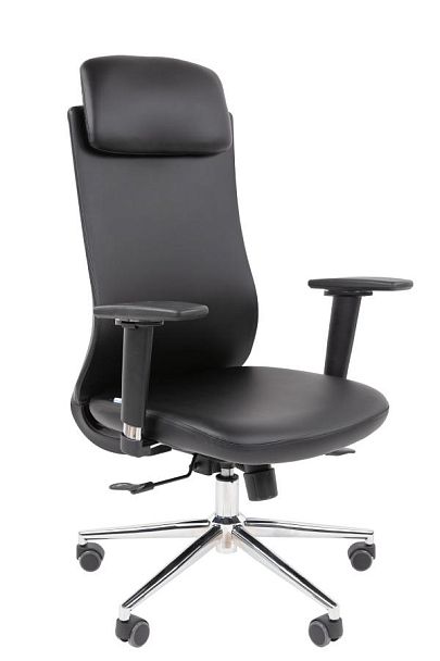Офисное кресло Chairman 500LUX Россия экокожа черный - Вид 1