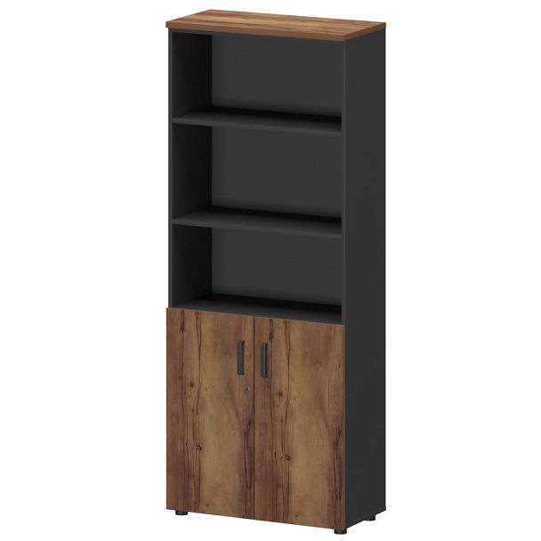 Шкаф СМШ-58Д2 Тип2 Графит/Таксония 792x380x1990 Смарт - Вид 1