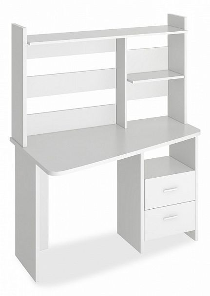 Стол компьютерный Домино Лайт СКЛ-Трап120+НКЛ-120 Белый левый - Вид 1