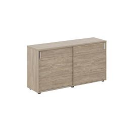 Шкаф купе 1438х400х750 низкий, с замком / корпус: дуб темный, фасады: дуб темный Сигма / Sigma - Фото предпросмотра
