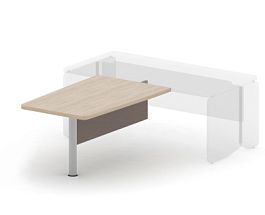 АККОРД / ACCORD RACR004-14x9 Брифинг (без опоры) 1420х900х750 Сосна Аланд/Серый камень - Фото предпросмотра