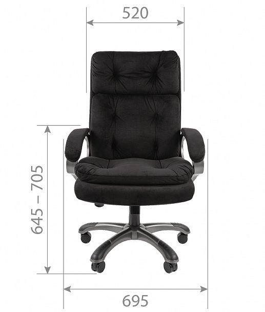 Кресло CHAIRMAN 442, ткань, черный - Вид 4