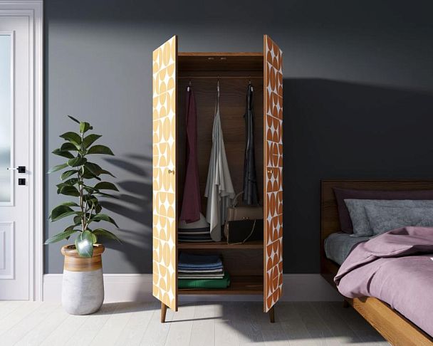 Шкаф малый двухстворчатый Berber принт 14 арт BB08/Print_14 - Вид 2