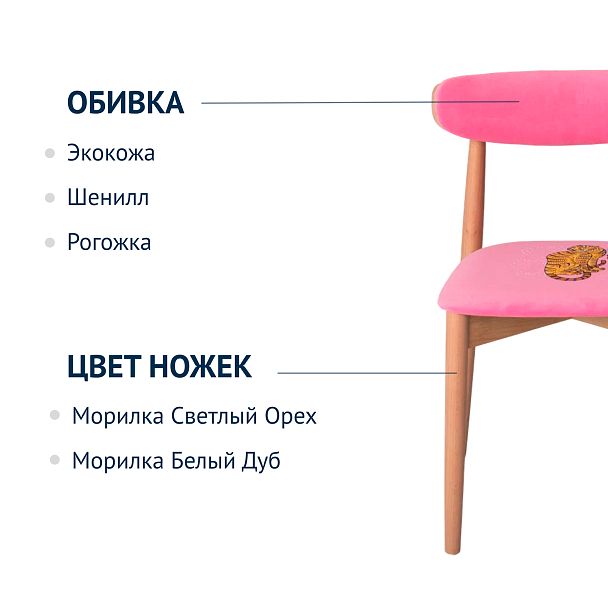 Стул Роквелл вышивка тигр с трубкой, велюр TEDDY 833 - Вид 7