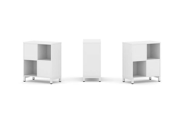 Стайл Проджект Набор стеллажа 2-х сторон., 2 яр. SN.NSD-221 Белый/Металл Белый 754*400*881 - Вид 1