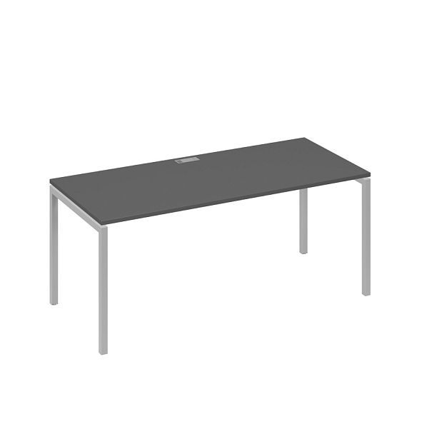 Стол письменный на металлокаркасе DUE A4 А4 Б2 026 БП антрацит премиум / металлокаркас серый - Вид 1