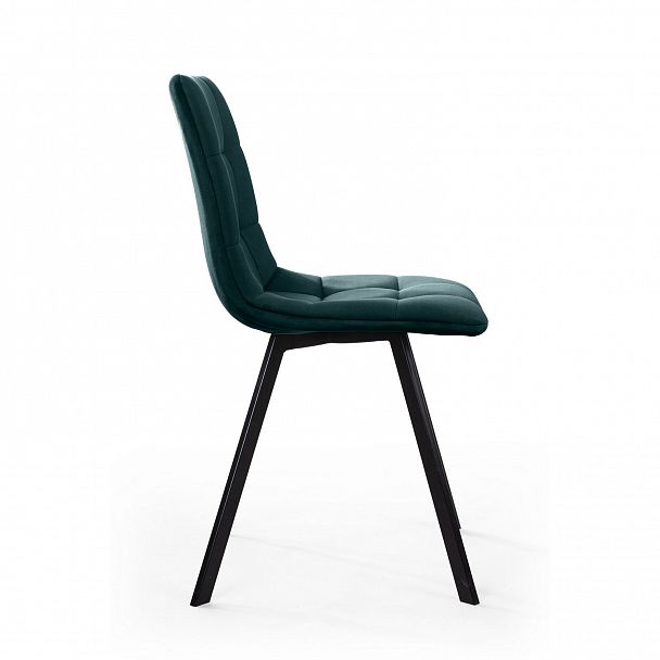 Стул UNO, бархат зелёный  19/ чёрный профиль - Вид 4
