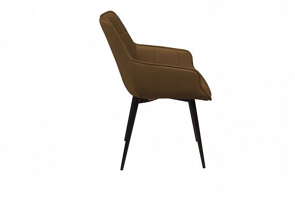 Стул с подлокотниками Capri, бархат коричневый 12 / опора конус - Вид 5