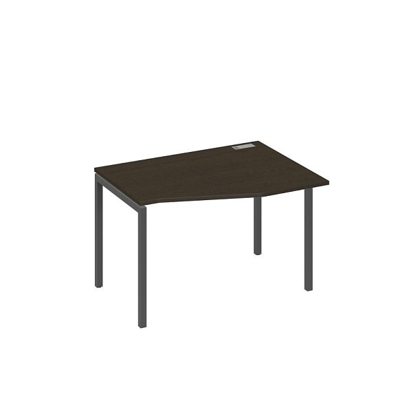 Стол эргономичный правый "Техно" на металлокаркасе DUE A4 А4 Б2 062 БП венге / металлокаркас антрацит - Вид 1