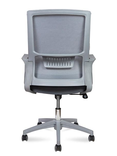 Кресло офисное / Max LB grey / серый пластик / серая сетка / серая ткань - Вид 5