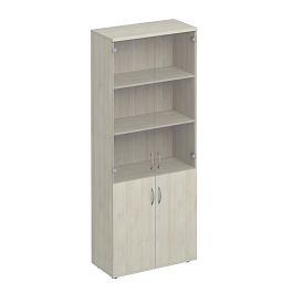 Шкаф для документов со стеклом Комфорт К.379 дуб шамони - Фото предпросмотра