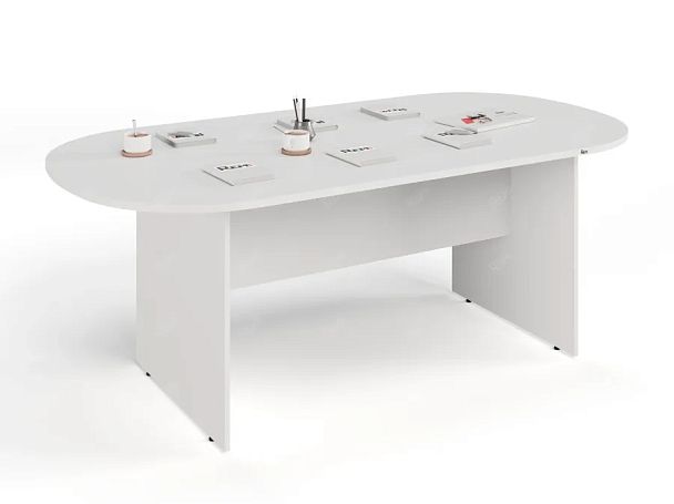 UNITY PКС-10/20 БЕЛЫЙ Конференц стол овальный Универсальный 2000х1000х750 - Вид 3