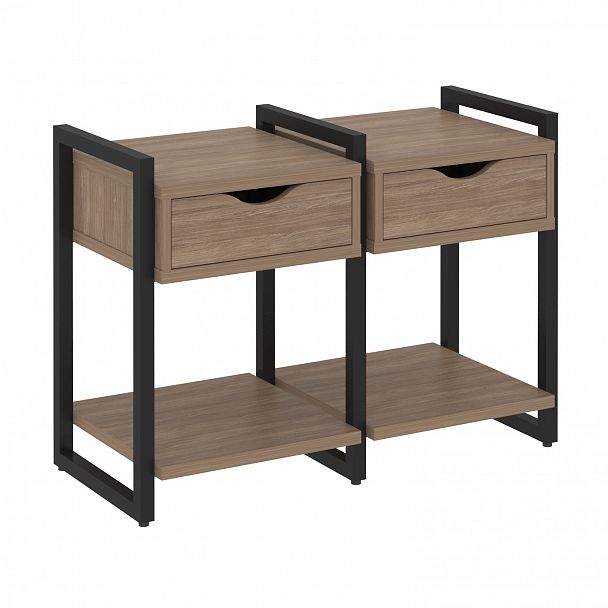 Тумба на опорах наборная "Loft" VR.L-TN-1.O дуб аризона/черный - Вид 1