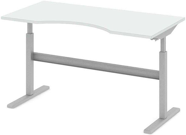 Стол офисный рабочий "Трансформер"  ПК-ТРС-СТЭ160Х80/МРМ-В1-76 белый - Вид 1