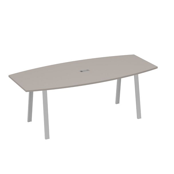 Стол для переговоров 220 на металлокаркасе TRE A4 А4 Б3 114 БП мокко премиум / металлокаркас серый - Вид 1