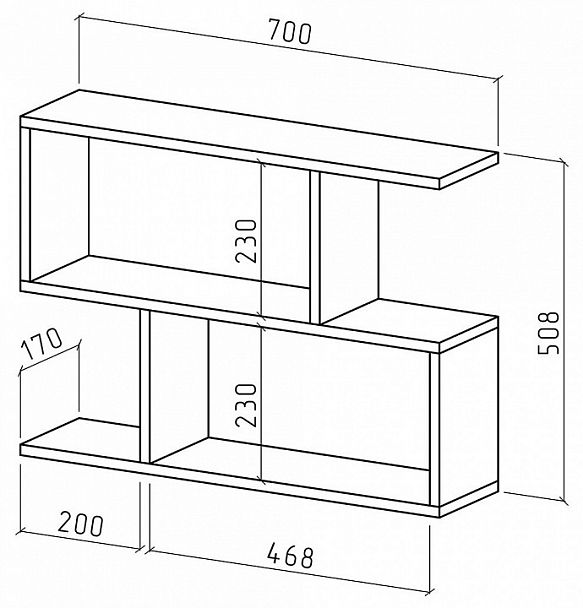 Полка навесная Лайт-4 - Вид 2