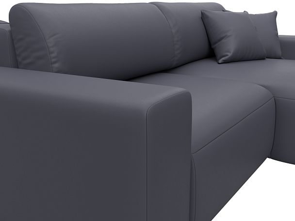 Диван угловой Лига-036 НПБ Классик правый угол Экокожа серый - Вид 4