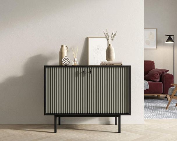 Комод с двумя дверками Emerson арт EM02/gray/L - Вид 4