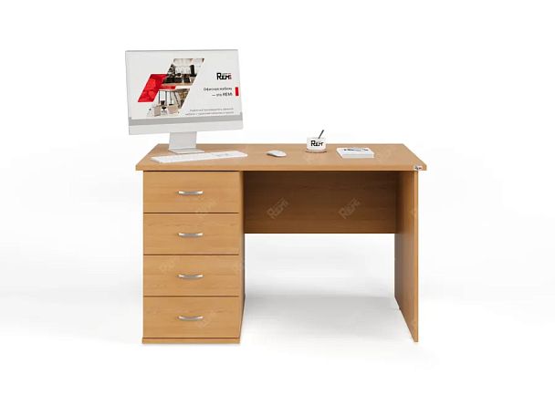 ЛАЙТ / LIGHT RLG008-12x7L Однотумбовый стол 120x70x75 Бук - Вид 3