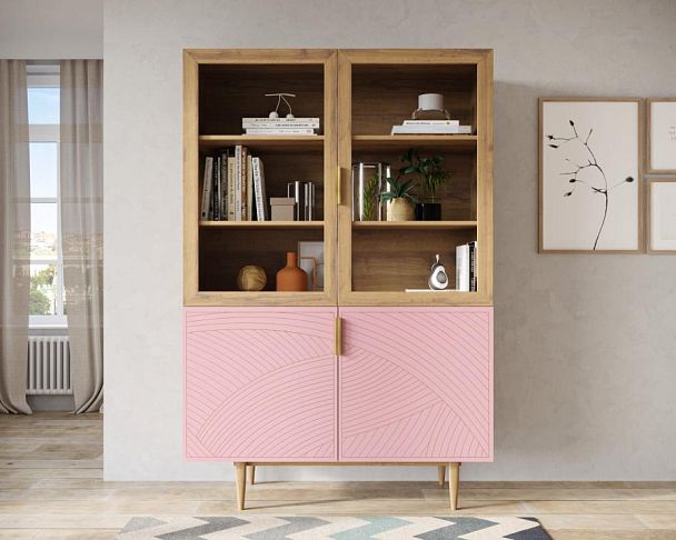 Буфет с двумя дверками Line LN11/GR1/pink - Вид 5
