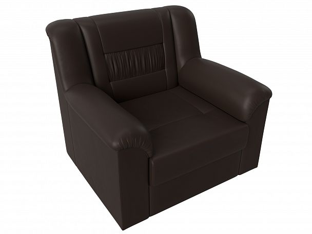 Кресло Карелия (полностью экокожа коричневая) - Вид 5