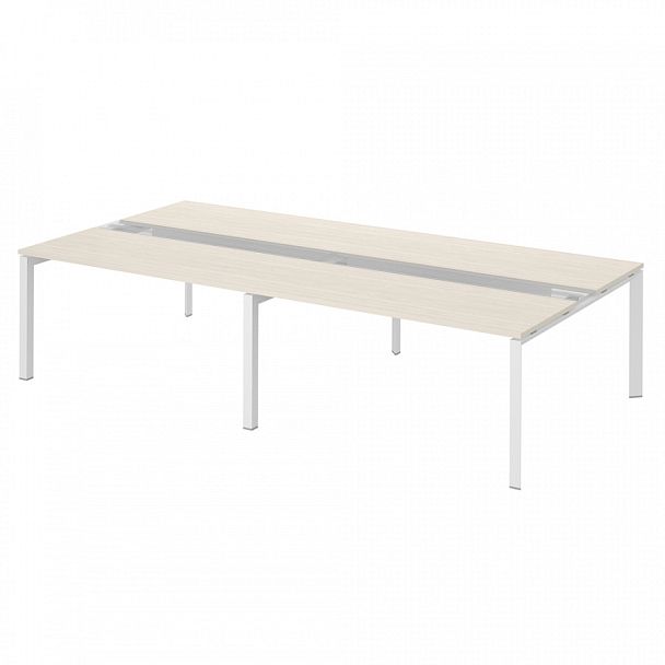 Рабочая станция на металлокаркасе "Тандем Премиум"  ПК-ТНП-СР320Х160Н4/МК/БЭ/БКК-В1-876 дуб альпийский - Вид 1