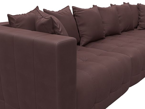 Диван прямой Лига-052 НПБ Лонг Замша бордовый - Вид 4