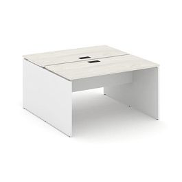 Стайл Проджект Рабочая станция 2-х сторон. SN-D.DRS-012 Дуб Наварра/Белый/Черная Заглушка 1180*1432* - Фото предпросмотра