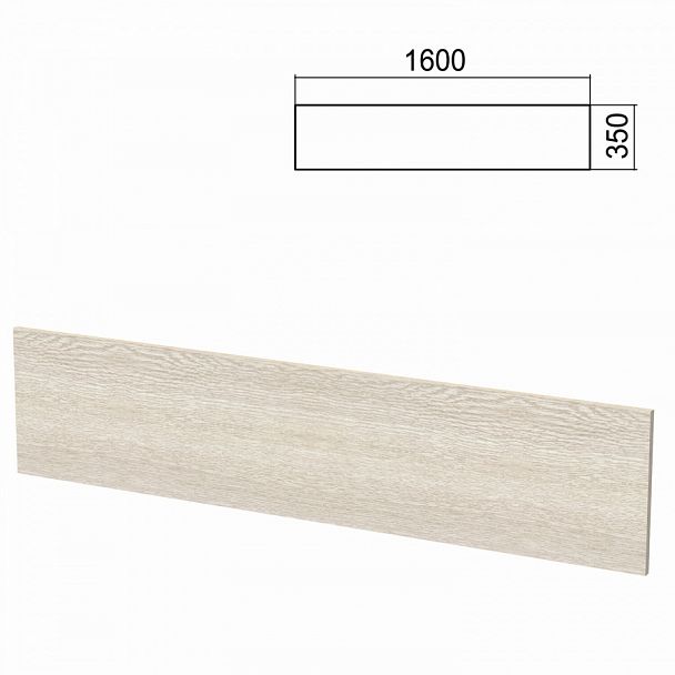 Экран к столам на металлокаркасе "Арго", шириной 1600 мм, ясень шимо - Вид 1