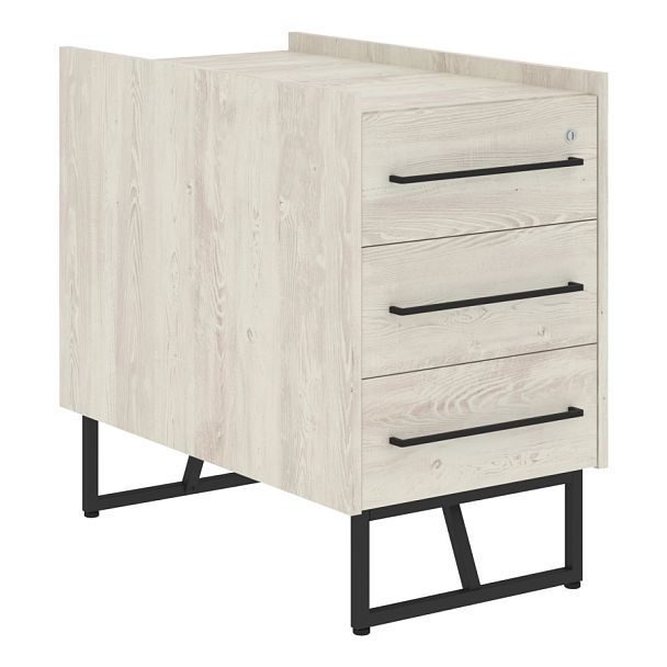 Тумба приставная LLC-3D.A Сосна Эдмонт/Черный 461х800х750 LOFTIS - Вид 1