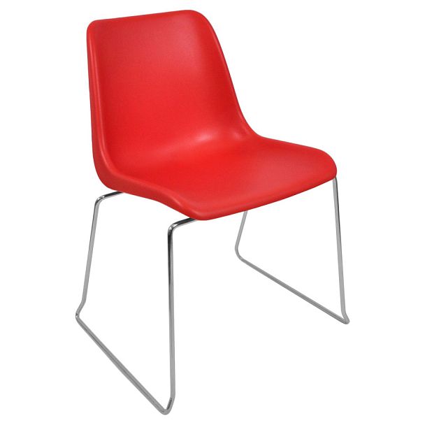 Стул Vicenza (пруток), каркас Хром, красный, РП+ИК, стопируемый - Вид 1