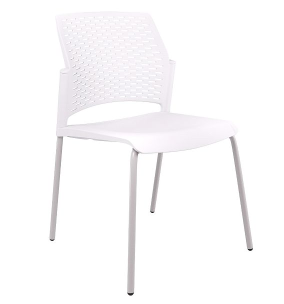 Rewind стул без подлокотников каркас серый/пластик белый "Кресла для посетителей"  ТК-001854000007 белый - Вид 1