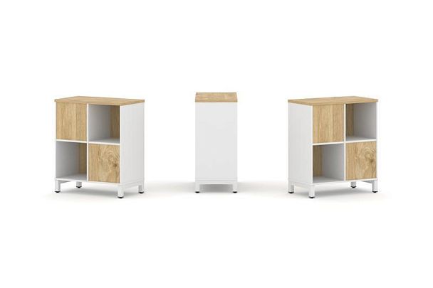 Style Project Набор стеллажа 2-х сторон., 2 яр. SN.NSD-221 Белый/Тиквуд Светлый/Металл Белый 754*400 - Вид 1