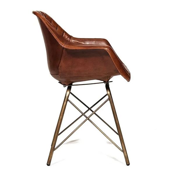 Кресло Secret de Maison Имес Булл/Eames Bull (мод. M-17668), металл/кожа буйвола, античная медь/коричневый - Вид 2