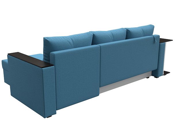 Диван угловой Атланта Лайт правый угол Рогожка голубой - Вид 5