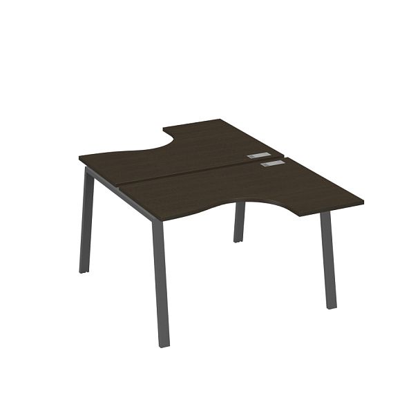 Рабочая станция каркас TRE столы Классика (2х120) A4 А4 Б3 180  БП венге / металлокаркас антрацит - Вид 1