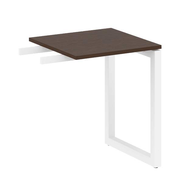 Metal System Quattro Приставной элемент на О-образном м/к 50БО.ПР-1 Венге/Белый металл 600*600*750 - Вид 1