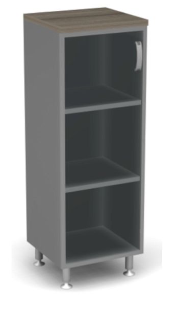 Стеллаж витрина L,R Берлин Дрифтвуд/Серый ШС3-45 - Вид 1