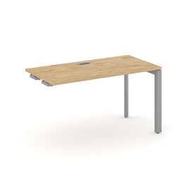 Стайл Проджект Некст / Style Project Next Стол-приставка к опор. элем. SN-59P.OPRS-013 Тиквуд Светлый/Металл Серый/Серебро Заглушка 1380*700*750 - Фото предпросмотра