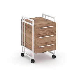 Rift Direct Тумба мобильная RF.TMR-001 Дуб Табак/Металл Белый 424*500*680 - Фото предпросмотра